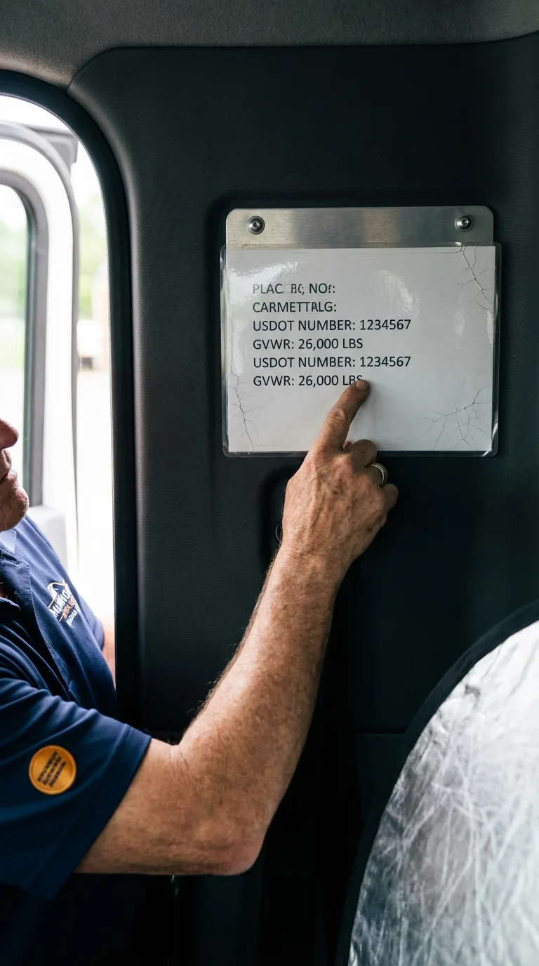 USDOT licensing placard verification in Lewistown